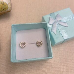 Pandora Rose Gold open heart earrings